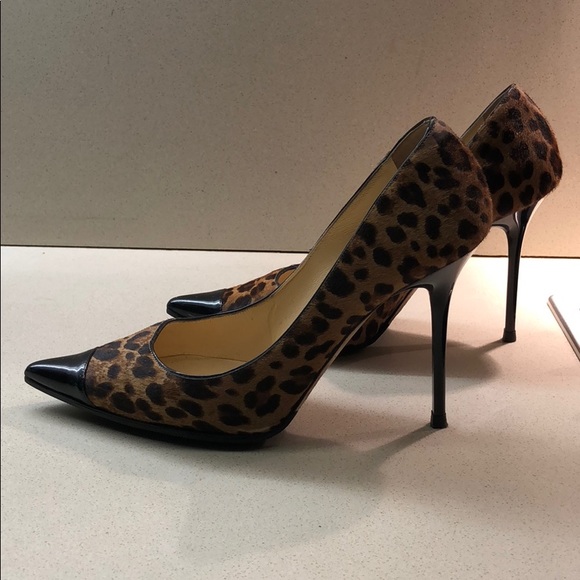 Jimmy Choo Shoes - Jimmy Choo 4” CalfHair with Patent Cap Heel